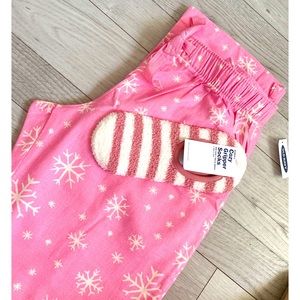 Old Navy PJ pants with non slip comfy socks